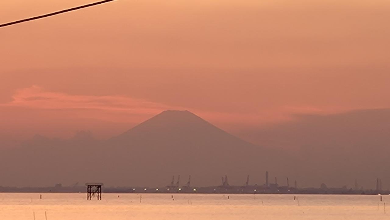 富士山夕暮れ時